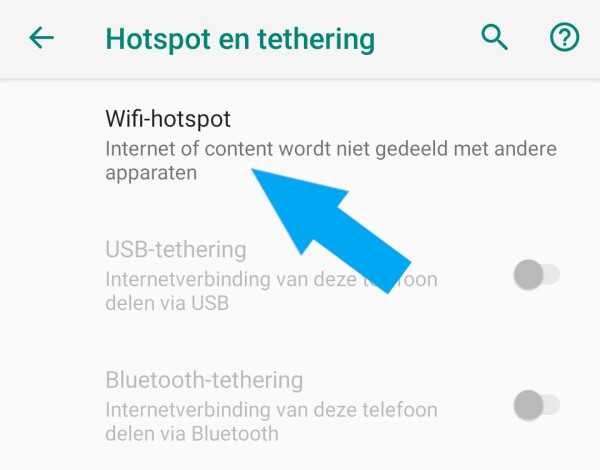 android hotspot en tethering